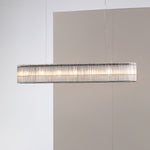 Modern Glass Tube Ring Chandelier for Dining Room and Living Room