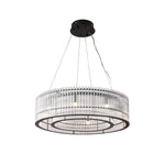 Modern Glass Tube Ring Chandelier for Dining Room and Living Room