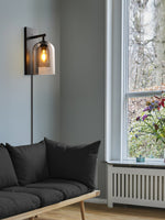 Glass Tubular Plug In Wall Lamp