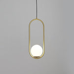 Mila Brass Pendant Swag Light – Hand-Blown Glass & Brass Hanging Lamp