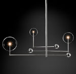 Artisan Glass Globe Mobile Chandelier in Gold, Black, or Chrome
