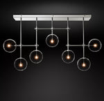 Artisan Glass Globe Mobile Chandelier in Gold, Black, or Chrome