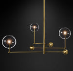 Artisan Glass Globe Mobile Chandelier in Gold, Black, or Chrome