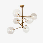 Artisan Glass Globe Mobile Chandelier in Gold, Black, or Chrome
