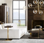 Artisan Glass Globe Mobile Chandelier in Gold, Black, or Chrome