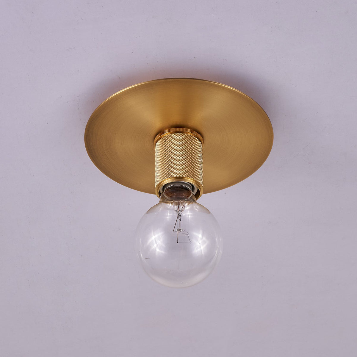 Gleam Brass Ceiling Light – Modern Flush Mount for Bedroom & Living Room