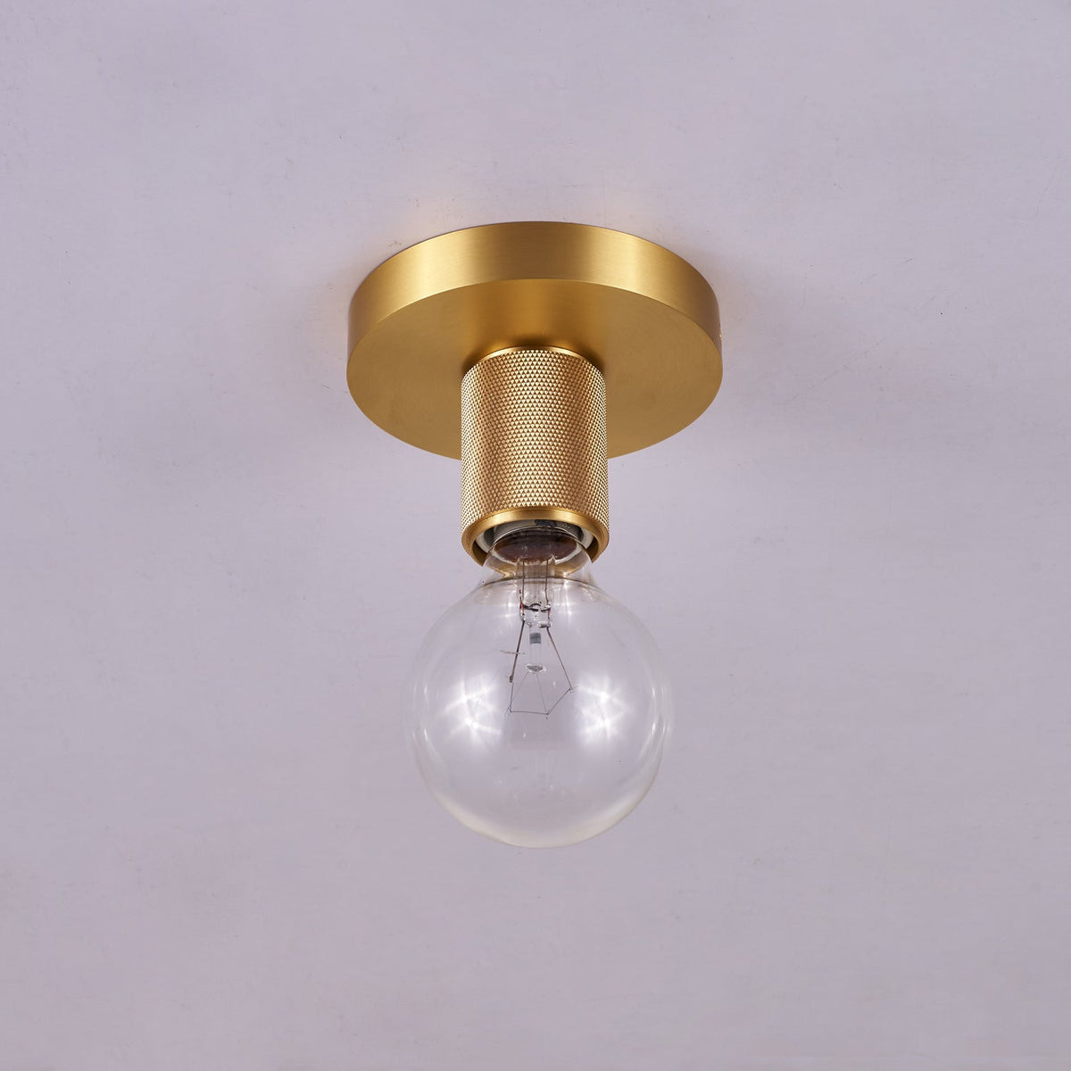 Gleam Brass Ceiling Light – Modern Flush Mount for Bedroom & Living Room