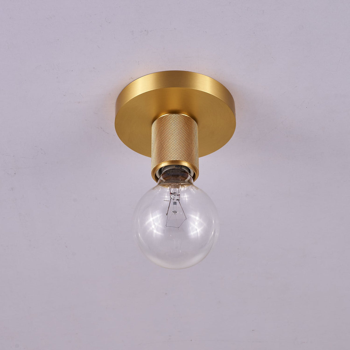 Gleam Brass Ceiling Light – Modern Flush Mount for Bedroom & Living Room