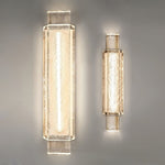 Glimmering Gold Wall Sconce with Textured Glass