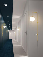 Globe Brass Plug In Wall Sconce