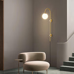 Globe Brass Plug In Wall Sconce