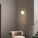 Globe Brass Plug In Wall Sconce