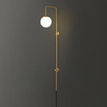 Globe Brass Plug In Wall Sconce