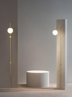 Globe Brass Plug In Wall Sconce