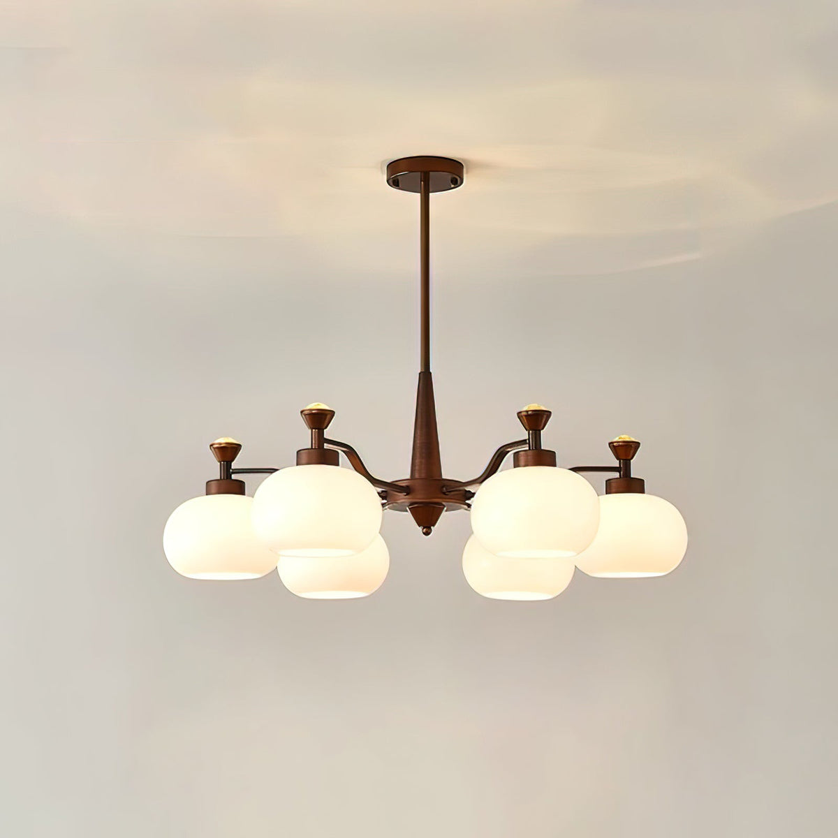 Globe Spotlight Chandelier – Modern Glass Pendant Light for Dining & Living Rooms