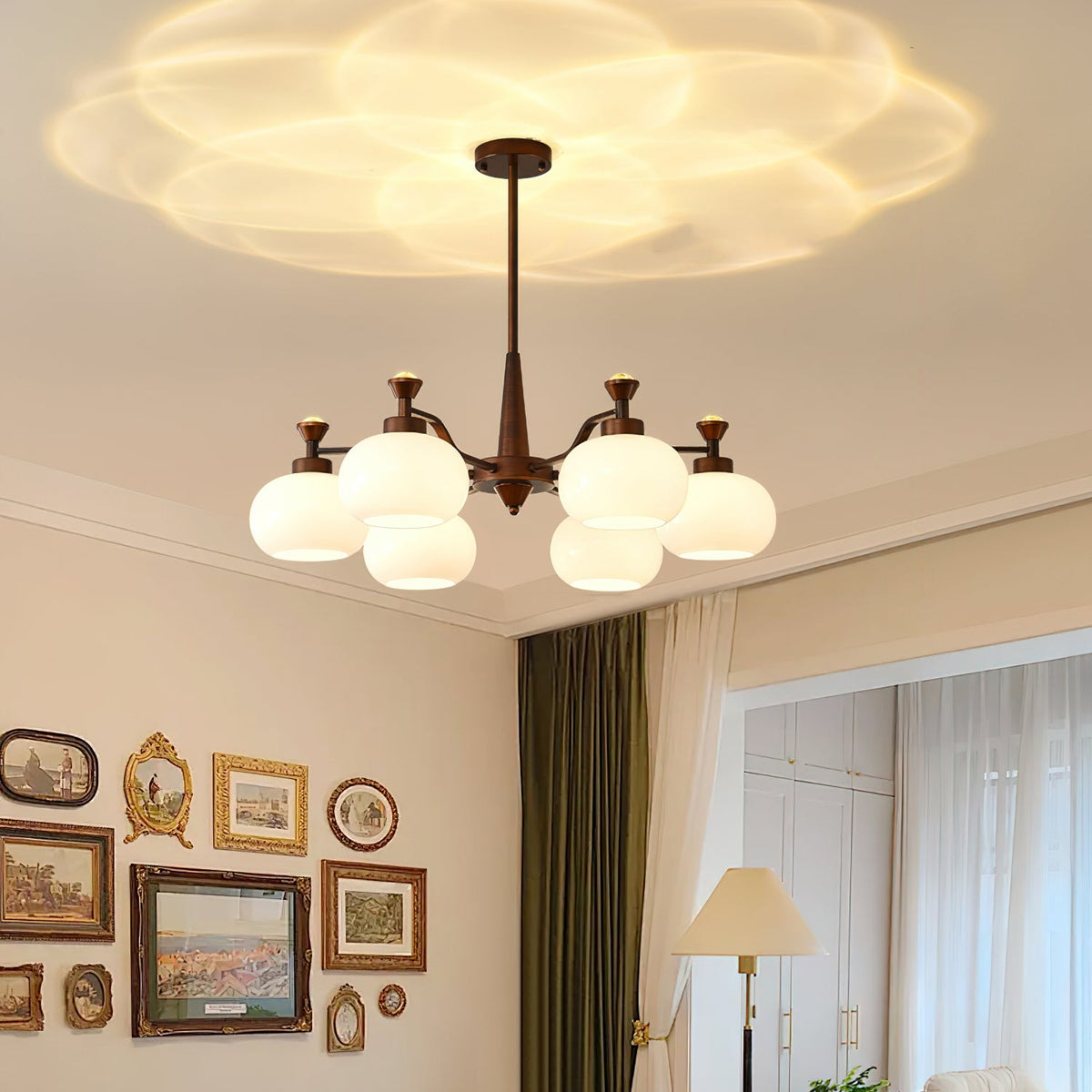 Globe Spotlight Chandelier – Modern Glass Pendant Light for Dining & Living Rooms