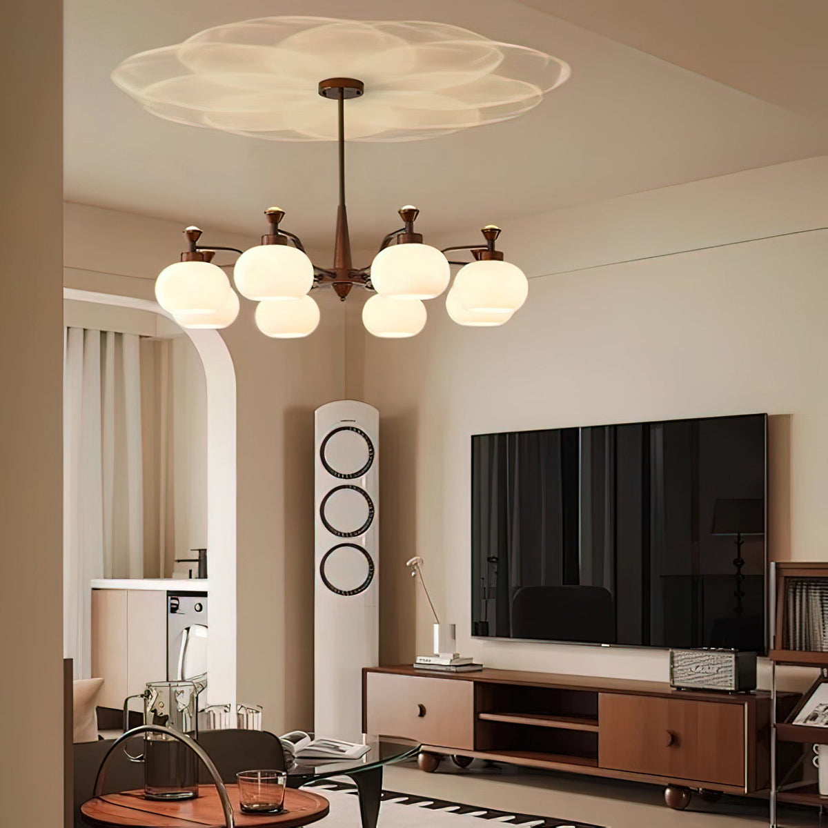Globe Spotlight Chandelier – Modern Glass Pendant Light for Dining & Living Rooms