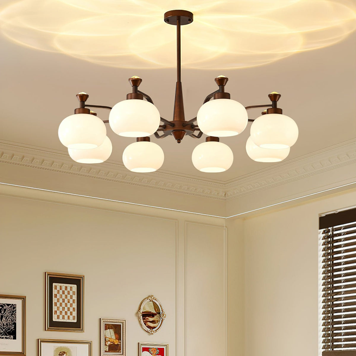 Globe Spotlight Chandelier – Modern Glass Pendant Light for Dining & Living Rooms