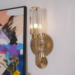 Gold Plate Crystal Wall Lamp