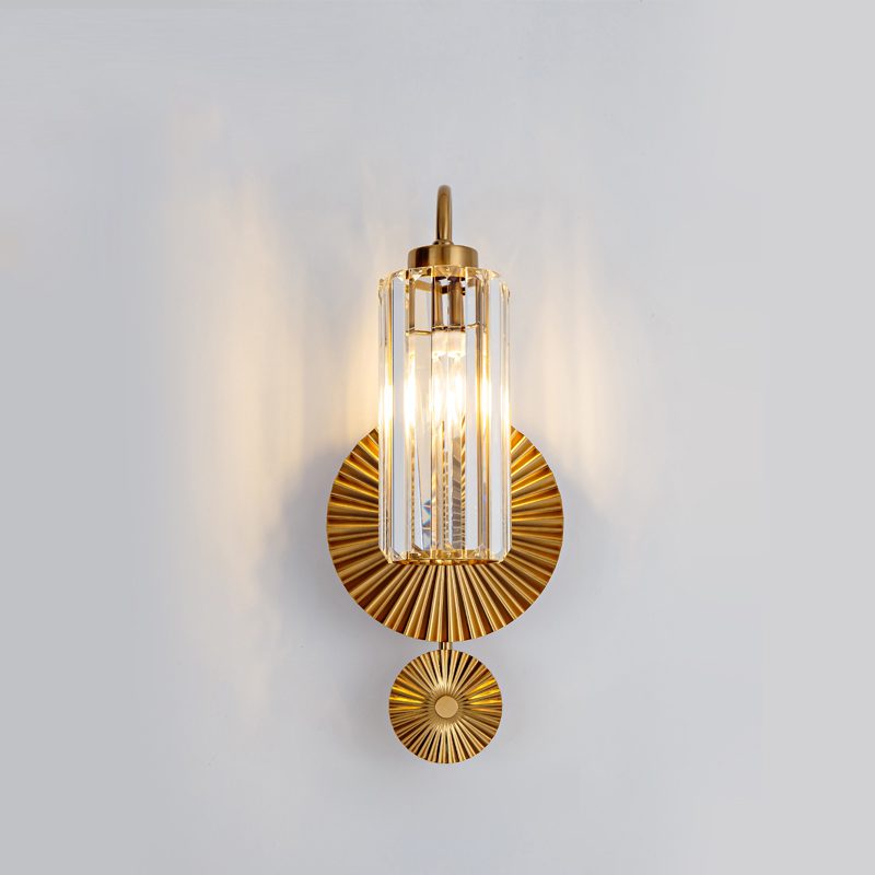 Gold Plate Crystal Wall Lamp
