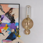Gold Plate Crystal Wall Lamp