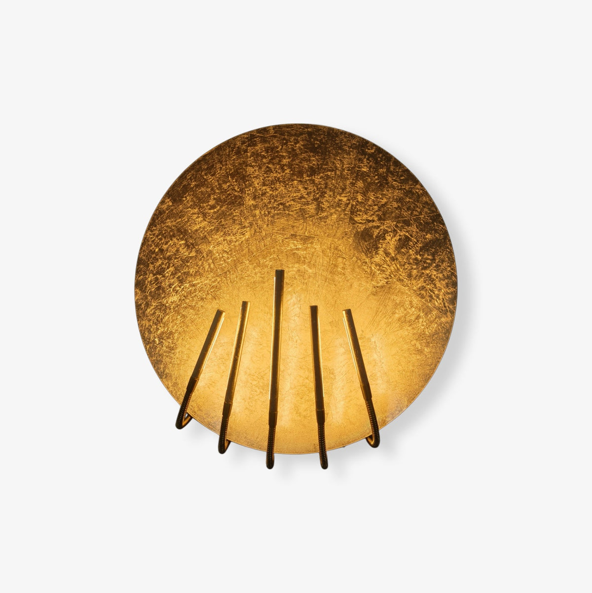 Golden Aura LED Wall Sconce – Modern Brass Finish Architectural Lighting