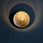 Golden Aura LED Wall Sconce – Modern Brass Finish Architectural Lighting