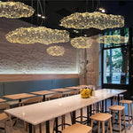 Golden Cloud Weave Pendant Light – Artisan Metal LED Hanging Lamp for Modern Interiors