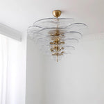 Petals Glass Chandelier – Hand-Blown Art Glass Pendant Light in Gold