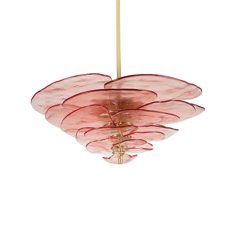 Petals Glass Chandelier – Hand-Blown Art Glass Pendant Light in Gold