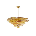 Petals Glass Chandelier – Hand-Blown Art Glass Pendant Light in Gold