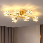 Golden Rubik’s Cube Ceiling Lamp