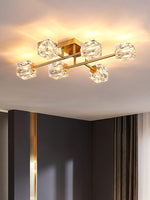 Golden Rubik’s Cube Ceiling Lamp