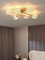 Golden Rubik’s Cube Ceiling Lamp