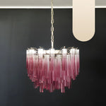 Gorgeous Murano Quadriedri Prisms Amatyst Chandelier