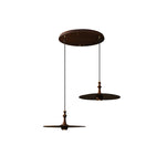 Spindle Disc Wood Pendant Light – Modern Minimalist Ceiling Lamp