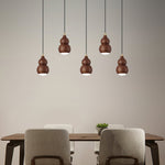 Wooden Gourd Pendant Lamp
