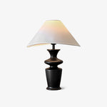 Grace Wood Table Lamp – Modern Designer Bedside Lighting with Fabric Shade