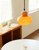 Gradient Glass Coil Pendant Light – Artisan Glass Pendant for Dining & Living Spaces