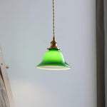 Green Bell Pendant Light