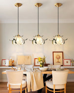 Green Leaf Floral Pendant Light