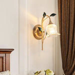 Green Leaf Floral Wall Light