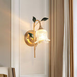 Green Leaf Floral Wall Light