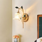 Green Leaf Floral Wall Light