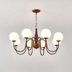 Grove Balls Chandelier – Frosted Glass & Copper-Tone Metal Pendant Light