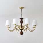 Grove Haven Wood and Brass Chandelier for Dining Room and Living Room