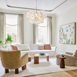 Lumière Cascade Glass Ball Chandelier – Modern Sculptural Pendant Light