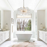 Lumière Cascade Glass Ball Chandelier – Modern Sculptural Pendant Light