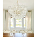 Lumière Cascade Glass Ball Chandelier – Modern Sculptural Pendant Light