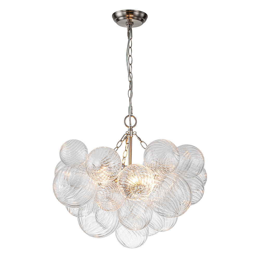 Lumière Cascade Glass Ball Chandelier – Modern Sculptural Pendant Light